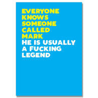 Personalised Fucking Legend Card